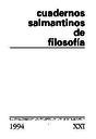 Cuadernos Salmantinos de Filosofía. 1994, volumen 21 [Revista]