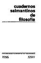 Cuadernos Salmantinos de Filosofía. 1996, volume 23. PORTADA [Article]