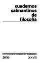 Cuadernos Salmantinos de Filosofía. 2000, volumen 27 [Revista]