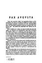 Helmántica. 1952, volume 3, #9-12. Pages 77-100. Pax Augusta [Article]