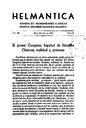 Helmántica. 1956, volumen 7, n.º 22-24. Páginas 177-181. El primer congreso español de estudios clásicos, realidad y promesa [Artículo]
