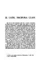 Helmántica. 1959, volume 10, #31-33. Pages 35-62. El Latín, disciplina clave [Article]