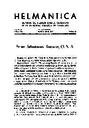 Helmántica. 1965, volumen 16, n.º 49-51. Páginas 5-31 [Artículo]