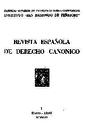 Revista Española de Derecho Canónico. 1946, volumen 1, n.º 1. PORTADA [Artículo]