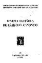 Revista Española de Derecho Canónico. 1951, volume 6, #18. PORTADA [Article]