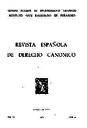 Revista Española de Derecho Canónico. 1960, volume 15, #44. PORTADA [Article]