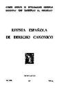 Revista Española de Derecho Canónico. 1962, volumen 17, n.º 49. PORTADA [Artículo]