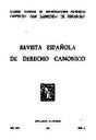Revista Española de Derecho Canónico. 1962, volumen 17, n.º 51. PORTADA [Artículo]