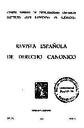 Revista Española de Derecho Canónico. 1965, volume 20, #60. PORTADA [Article]