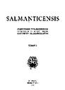 Salmanticensis. 1954, volume 1, #1. PORTADA [Article]