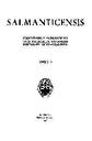 Salmanticensis. 1956, volume 3, #1. PORTADA [Article]