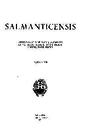 Salmanticensis. 1960, volume 7, #1. PORTADA [Article]