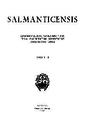 Salmanticensis. 1962, volume 9, #1-2. PORTADA [Article]