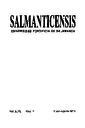 Salmanticensis. 2000, volume 47, #2. PORTADA [Article]