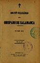 Boletín Oficial del Obispado de Salamanca. 1908, portada [Ejemplar]
