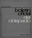 Boletín Oficial del Obispado de Salamanca. 5/1968, #5 [Issue]