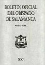 Boletín Oficial del Obispado de Salamanca. 3/2001, #2 [Issue]