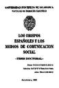 Los obispos españoles y los medios de comunicación social / [Tesis]