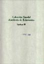 Colección Sinodal «Lamberto de Echeverría». Catálogo III [Libro]