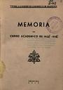 Memoria 1951-1952 [Academic document]