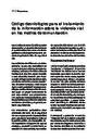 Comunicación y Pluralismo. 2008, n.º 6. Páginas 270-272. Código deontológico para el tratamiento de la información sobre la violencia vial en los medios de comunicación [Artículo]