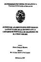 Análisis de los resultados obtenidos en la evaluación de la docencia en la Universidad Pontificia de Salamanca en el curso 2000-2001 [Thesis]