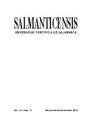 Salmanticensis. 2012, volume 59, #3. PORTADA [Article]