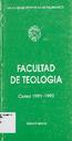 Facultad de Teología 1991-1992 [Libro]