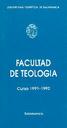 Facultad de Teología CURSO 1991-1992 [Libro]
