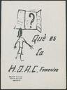 6/5. Folleto de la Comisión Nacional de la H.O.A.C.F. titulado “Qué es la H.O.A.C. femenina?” [Documento de archivo]