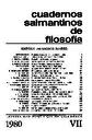 Cuadernos Salmantinos de Filosofía. 1980, volume 7. PORTADA [Article]