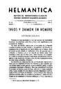 Helmántica. 1951, volume 2, #5-8. Pages 3-48. Theos y Daimon en Homero [Article]