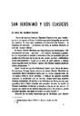 Helmántica. 1951, volume 2, #5-8. Pages 161-192. San Jerónimo y los clásicos [Article]