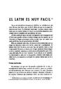 Helmántica. 1951, volume 2, #5-8. Pages 215-232. El Latín es muy fácil [Article]