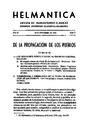 Helmántica. 1951, volume 2, #5-8. Pages 257-304. De la propagación de los pueblos [Article]