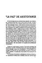 Helmántica. 1952, volume 3, #9-12. Pages 33-52. "La Paz" de Aristófanes [Article]