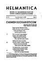Helmántica. 1952, volume 3, #9-12. Pages 265-268. Carmen eucharisticum [Article]