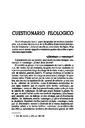 Helmántica. 1952, volume 3, #9-12. Pages 441-452. Cuestionario Filológico [Article]