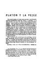 Helmántica. 1954, volume 5, #16-18. Pages 61-69. Platón y la vejez [Article]