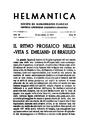 Helmántica. 1955, volume 6, #19-21. Pages 3-68. Il ritmo prosaico nella "Vita S. Emiliani" di Braulio [Article]