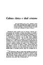 Helmántica. 1959, volume 10, #31-33. Pages 267-274. Cultura clásica e ideal cristiano [Article]