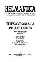Helmántica. 1994, volume 45, #136-138. PORTADA [Article]
