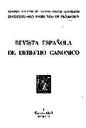 Revista Española de Derecho Canónico. 1952, volume 7, #19. PORTADA [Article]