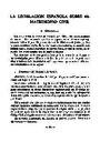 Revista Española de Derecho Canónico. 1957, volumen 12, n.º 35. Páginas 405-432. La legislación española sobre el matrimonio civil [Artículo]