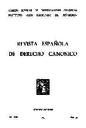 Revista Española de Derecho Canónico. 1963, volumen 18, n.º 54. PORTADA [Artículo]