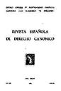 Revista Española de Derecho Canónico. 1964, volumen 19, n.º 56. PORTADA [Artículo]