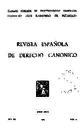 Revista Española de Derecho Canónico. 1965, volumen 20, n.º 58. PORTADA [Artículo]