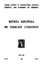 Revista Española de Derecho Canónico. 1966, volume 21, #61. PORTADA [Article]