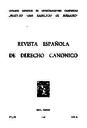 Revista Española de Derecho Canónico. 1966, volume 21, #62. PORTADA [Article]