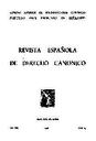 Revista Española de Derecho Canónico. 1966, volumen 21, n.º 63. PORTADA [Artículo]